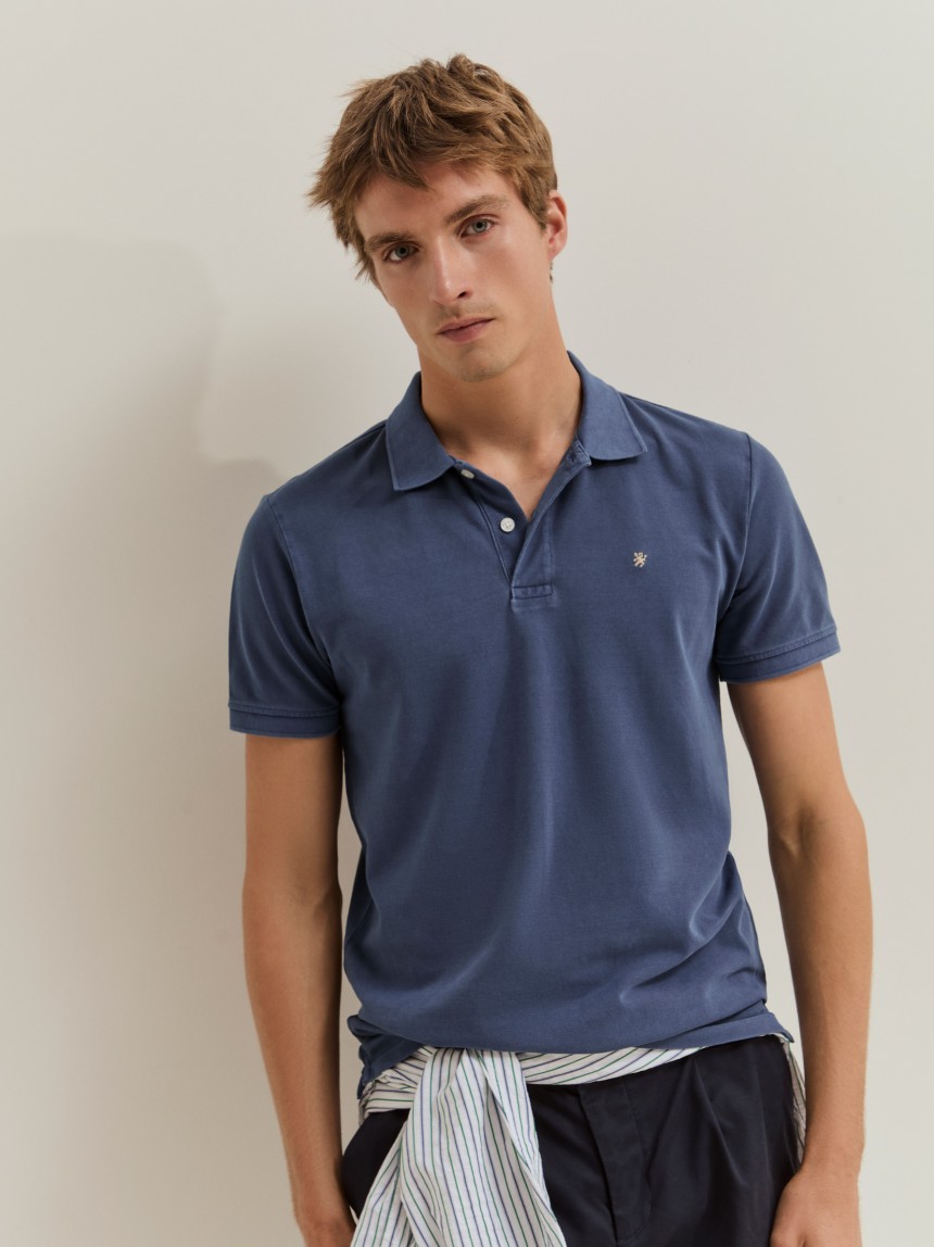 Polo piqu� garment dye