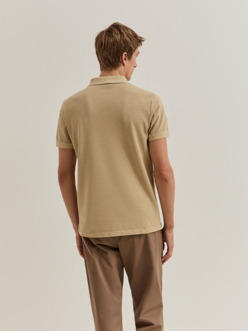 Polo piqu� garment dye