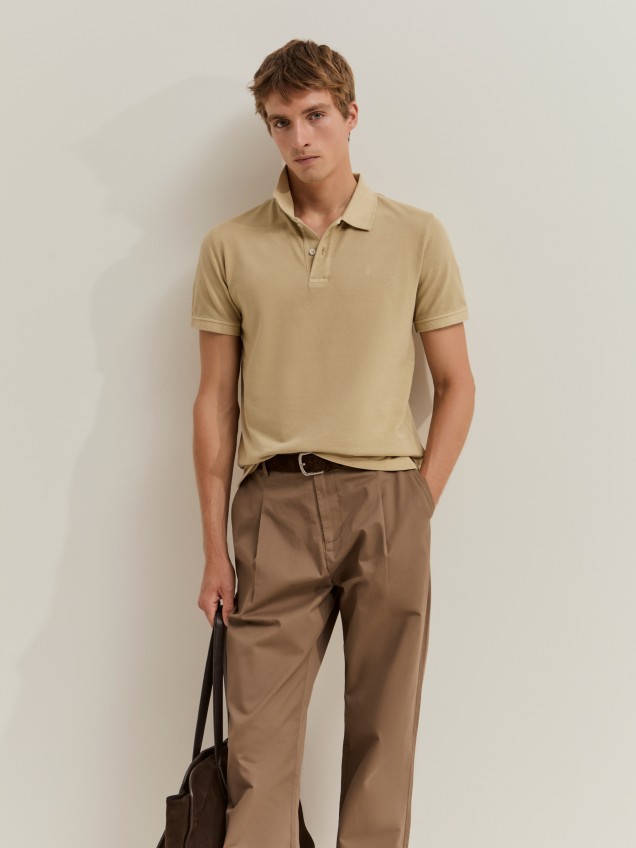 Polo piqu� garment dye
