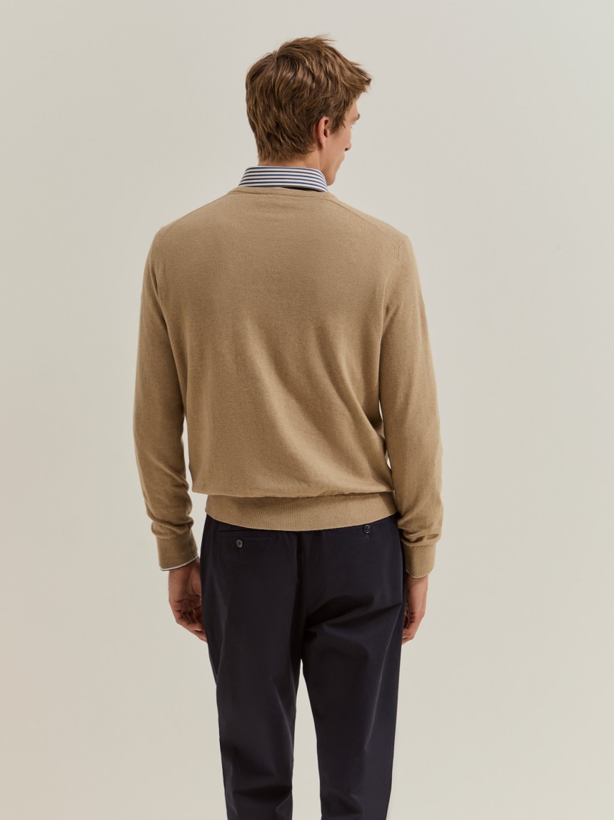 Pullover em algod�o e caxemira