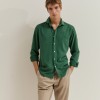 Camisa slim fit em linho e liocel