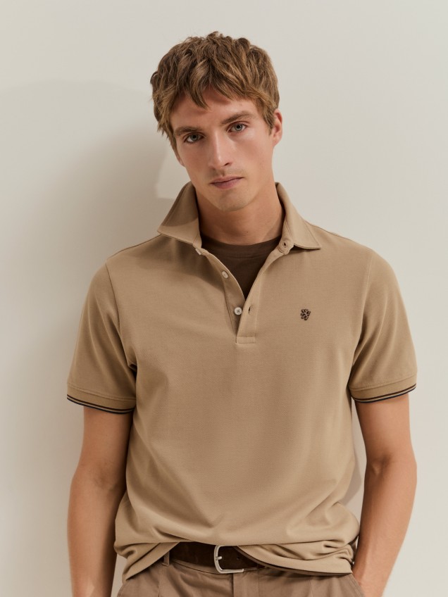 Polo piqué de algodão