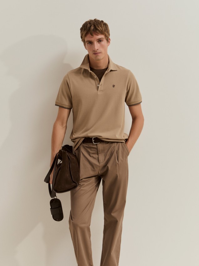 Polo piqué de algodão