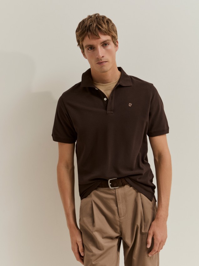 Polo piqué de algodão