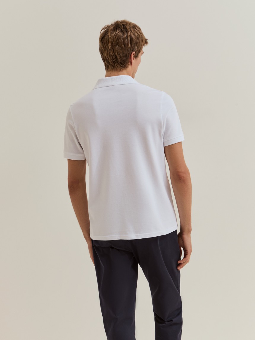Cotton piqu� polo shirt