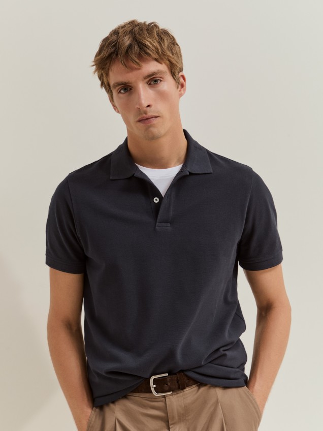 Cotton piqu� polo shirt