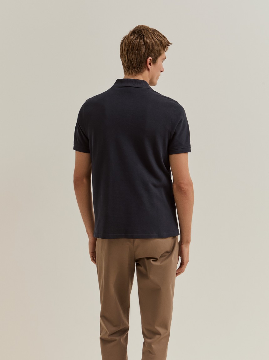 Cotton piqu� polo shirt