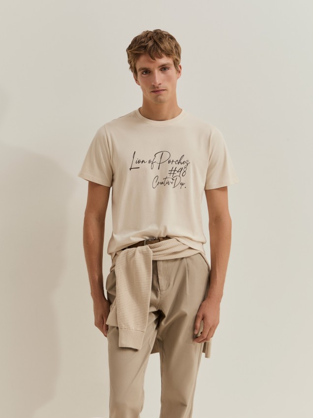 T-shirt estampada de algod�o