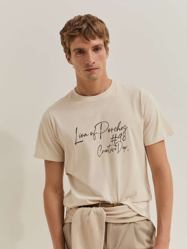 T-shirt estampada de algod�o
