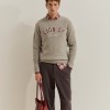 Wool sweater with logo