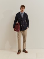 Blazer de malha em trespasse