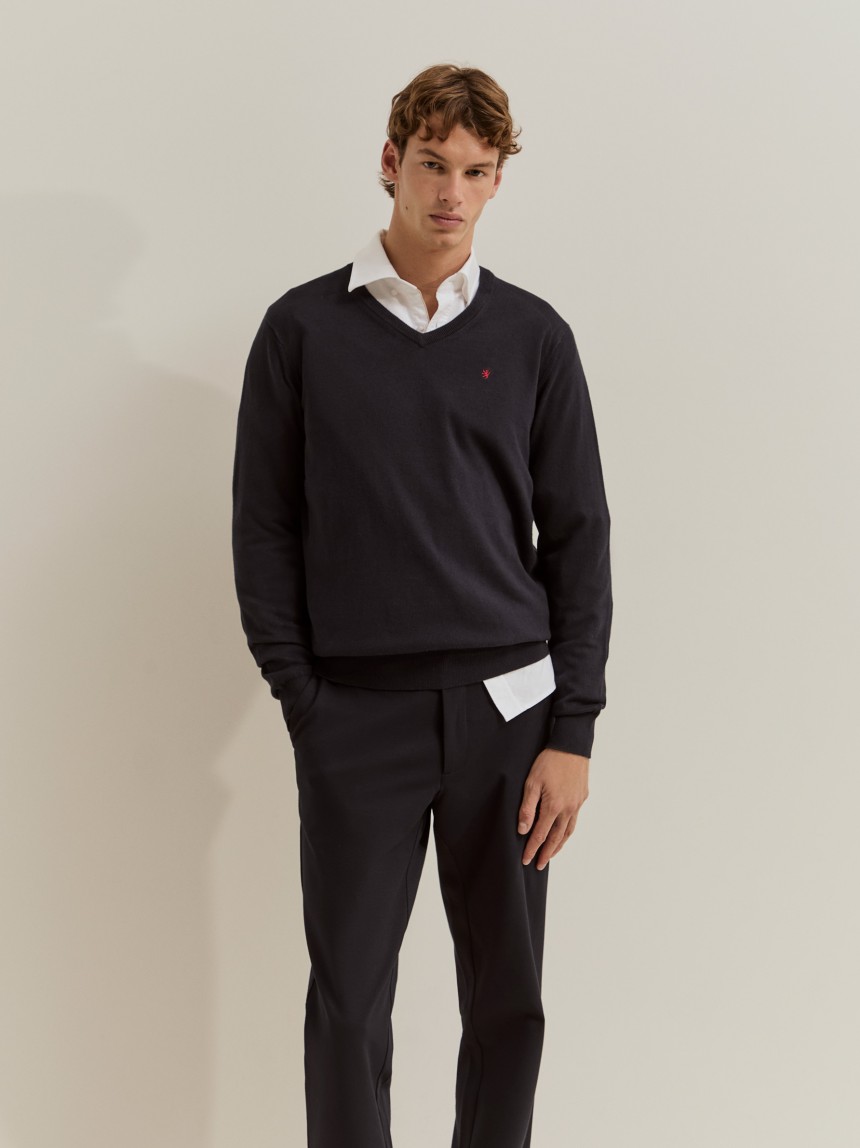 Cotton and cashmere pullover
