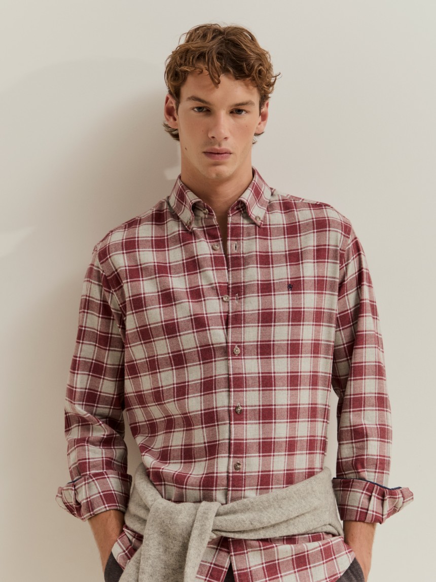 Camisa xadrez slim fit