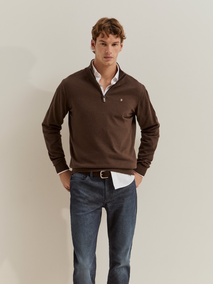 Cotton and cashmere jumper