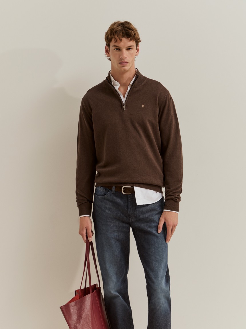 Cotton and cashmere jumper