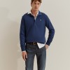 Long-sleeved piqu� polo shirt