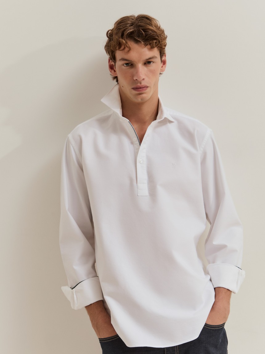 Camisa de algod�n de corte regular