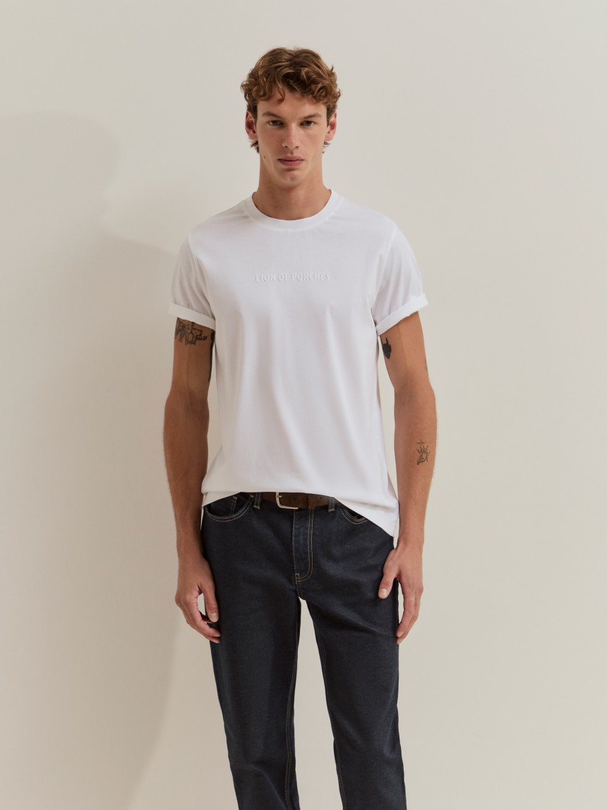 T-shirt b�sica de algod�o