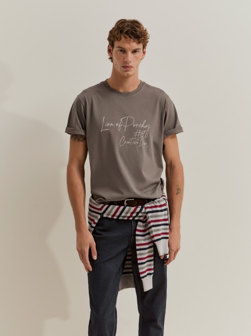 T-shirt estampada de algod�o