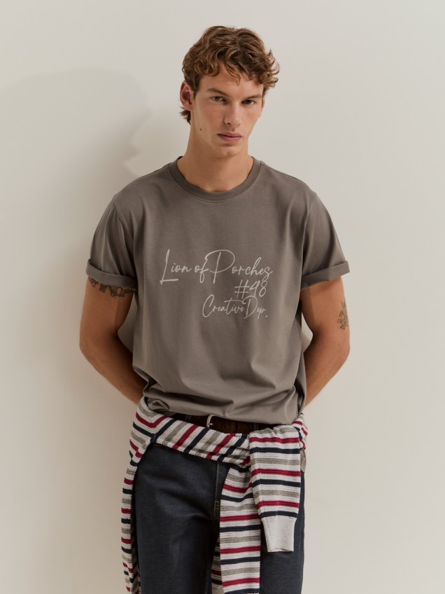T-shirt estampada de algod�o