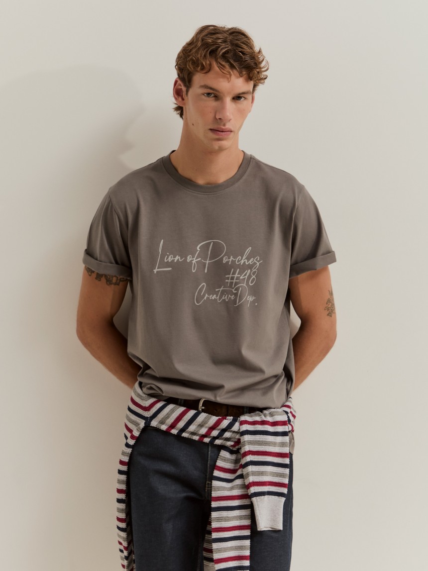 T-shirt estampada de algod�o