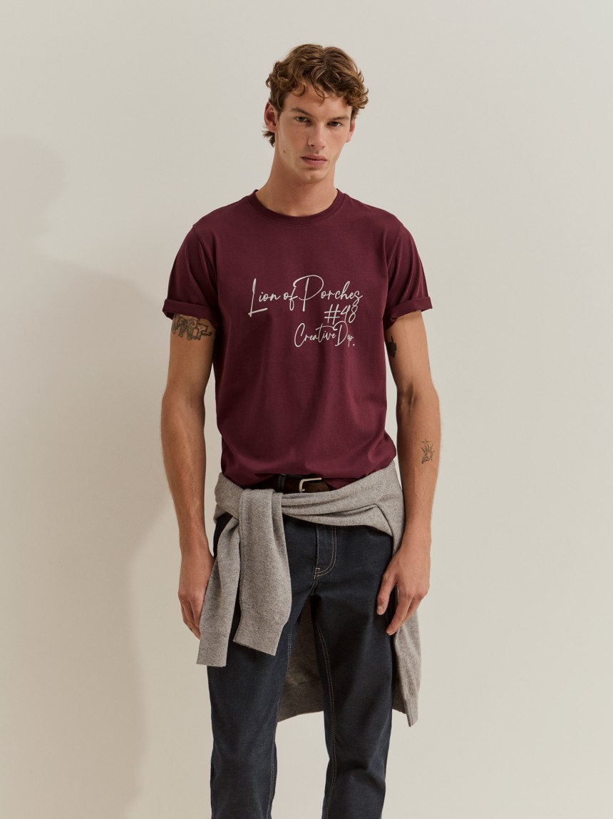 T-shirt estampada de algod�o