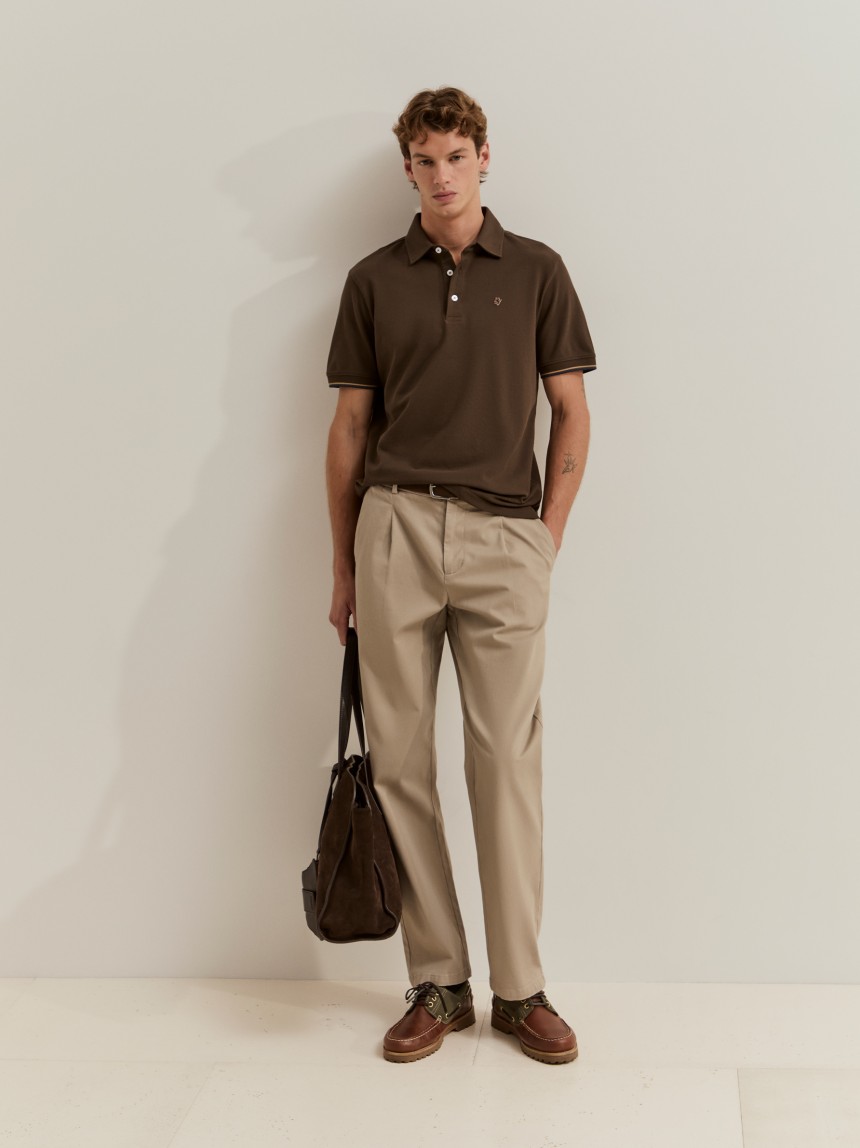 Polo piqu� de algod�o