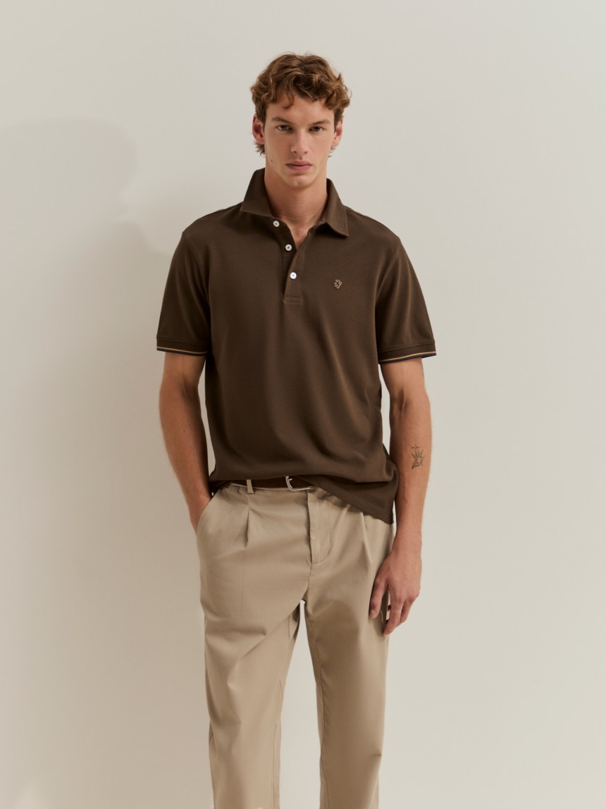 Polo piqu� de algod�o
