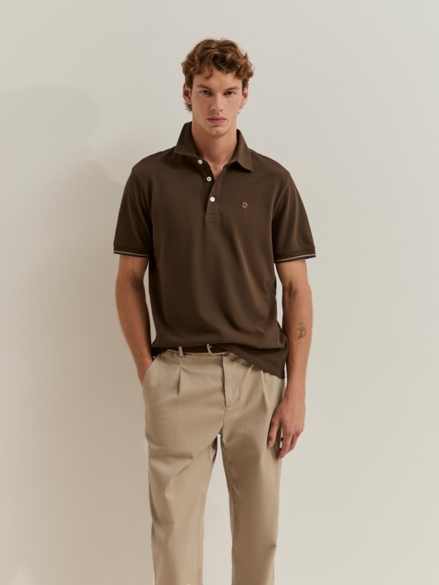 Polo piqué de algodão