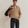 Long-sleeved piqu� polo shirt