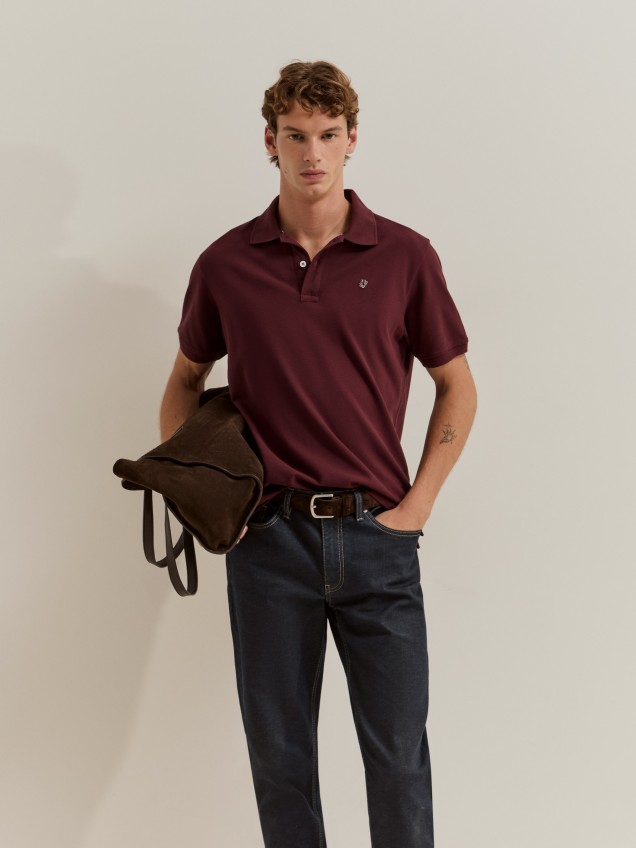 Polo piqué de algodão
