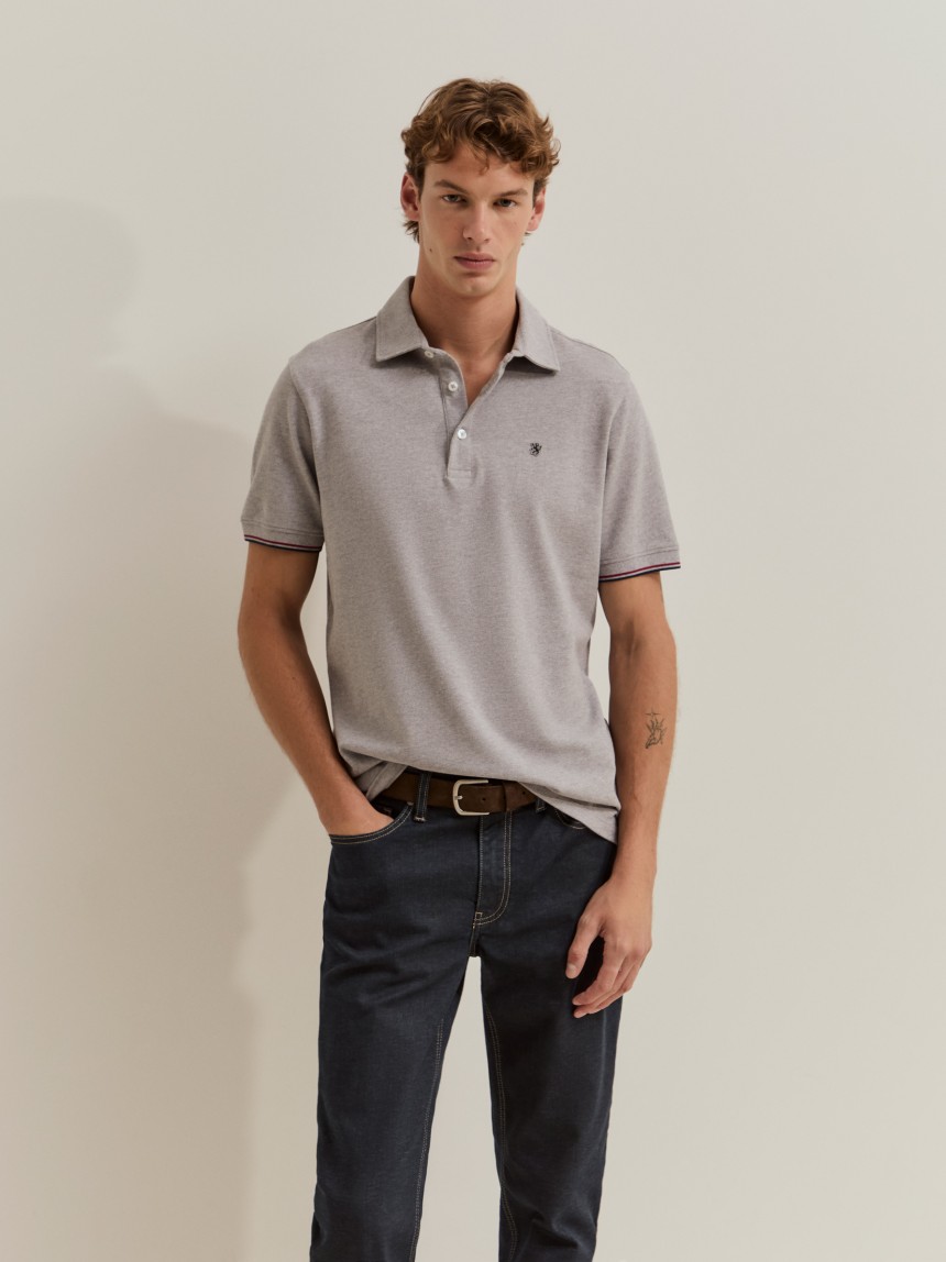 Cotton piqu� polo shirt