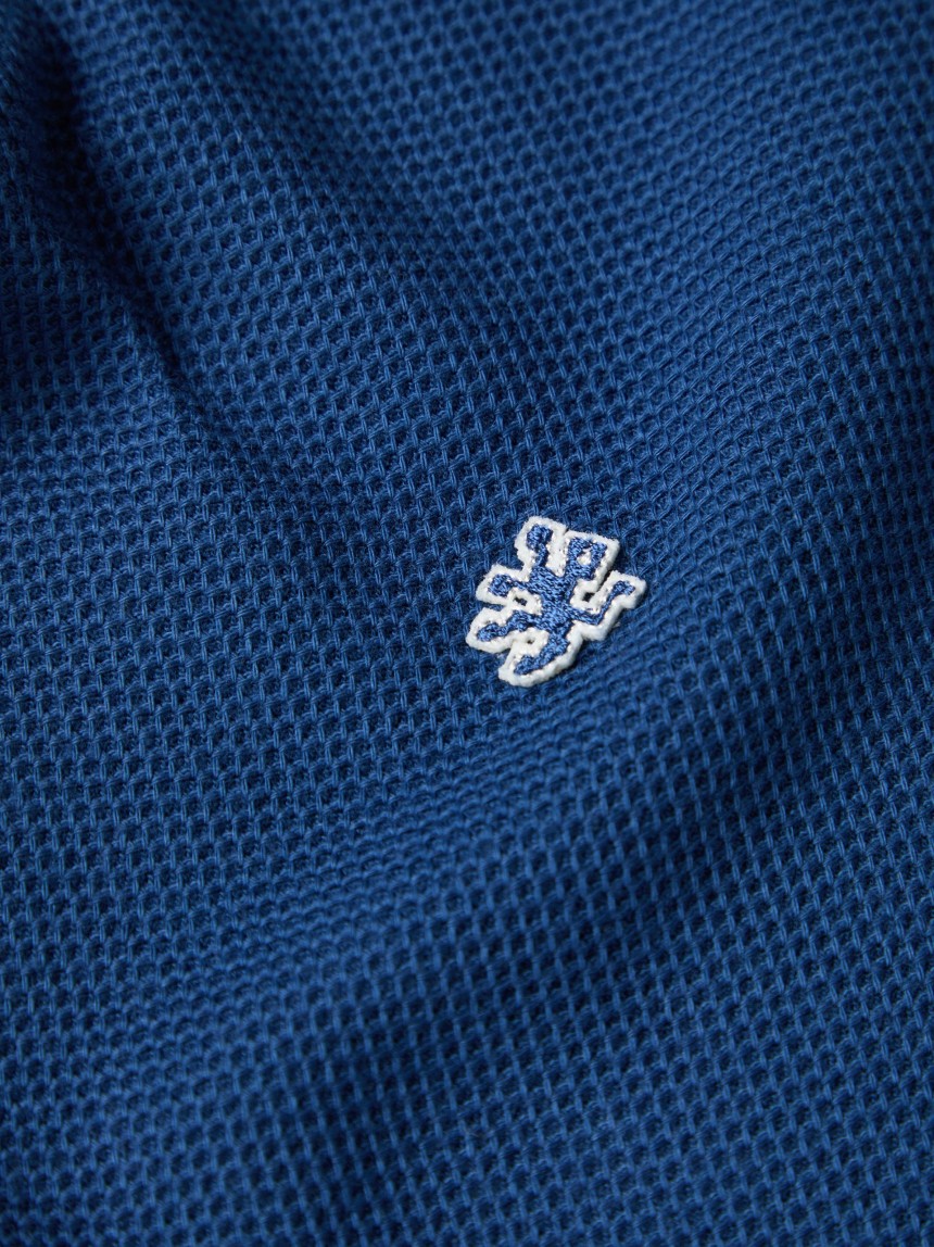 Long-sleeved piqu� polo shirt