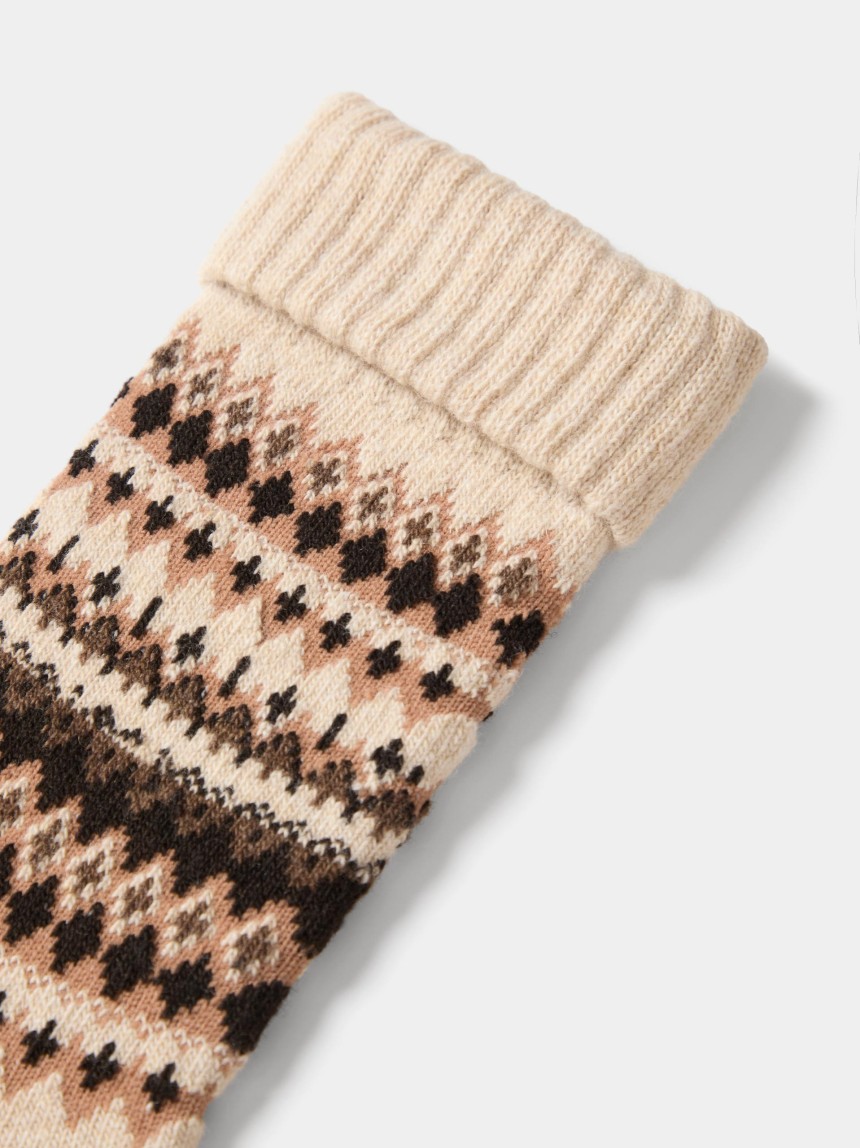Meias jacquard com l�