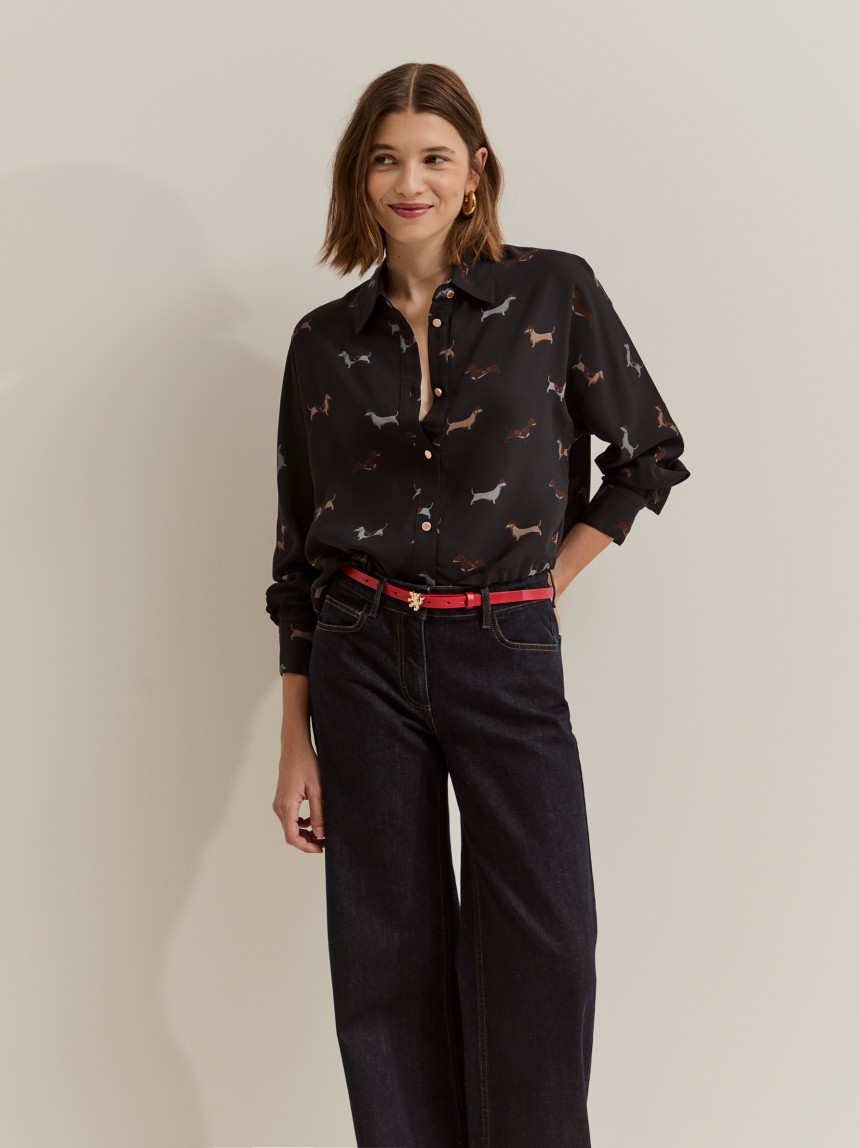 Camisa curta com c�es