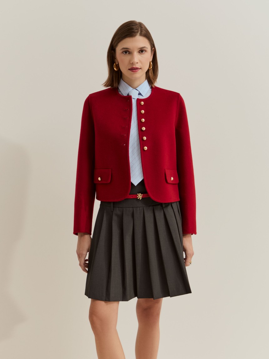 Short woollen coat