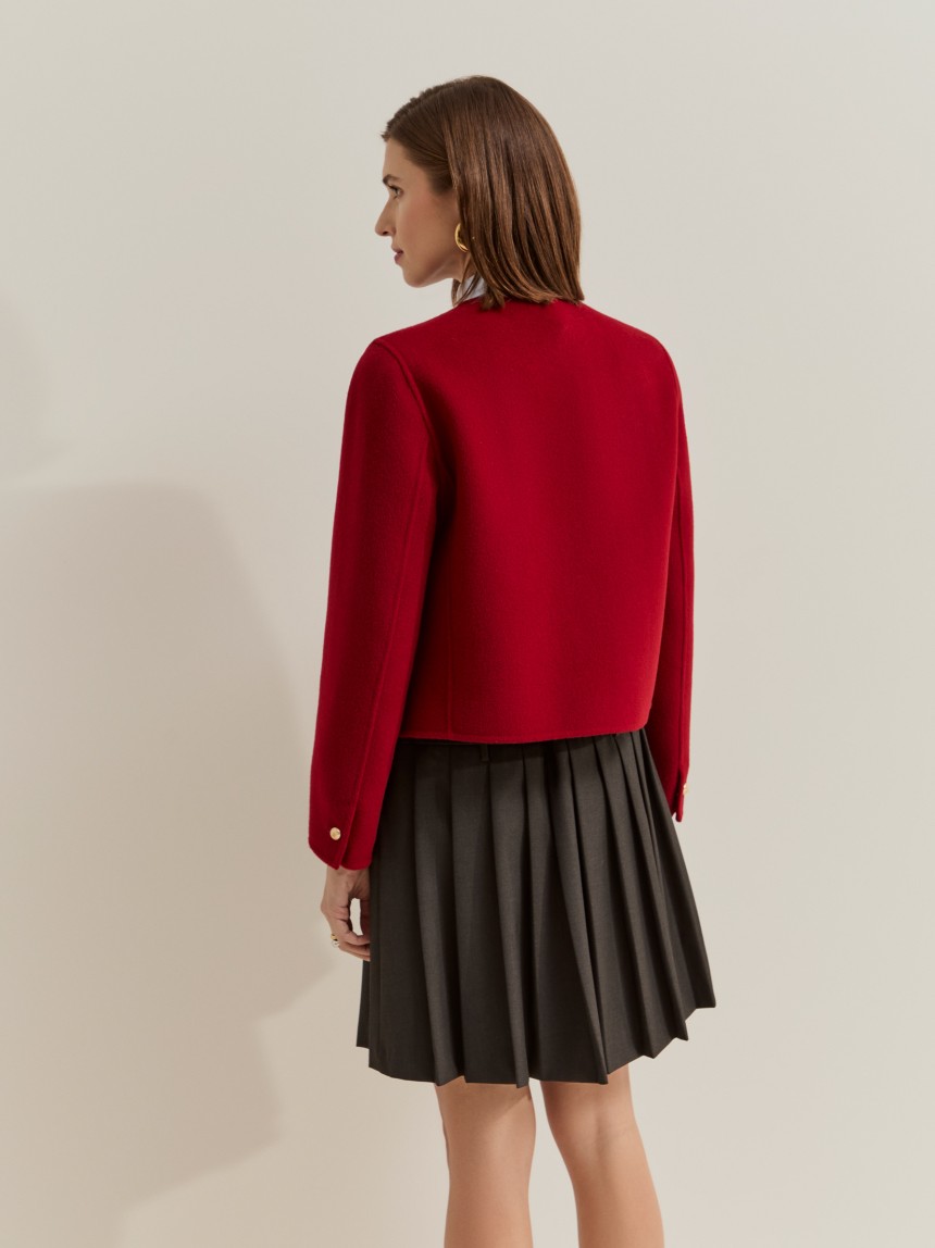 Short woollen coat