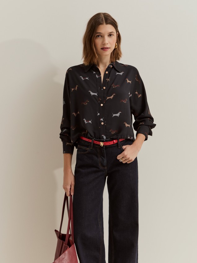 Camisa curta com c�es