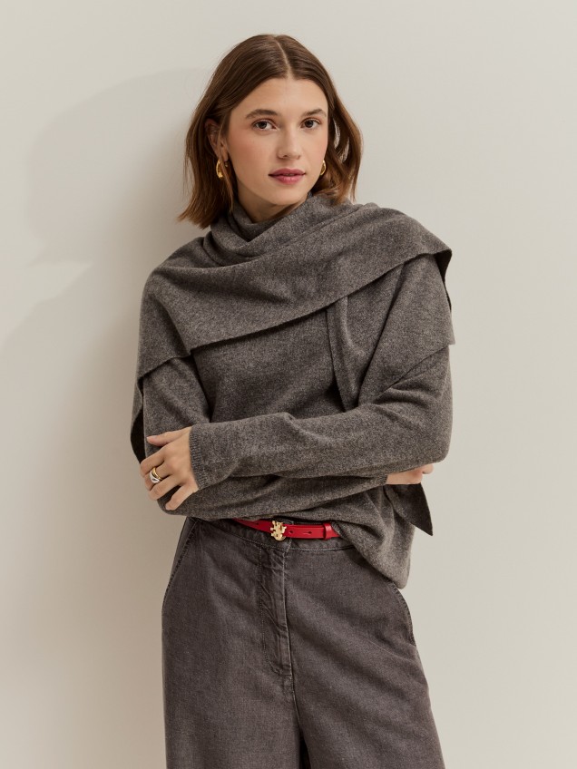 Shiny woollen scarf - Image product