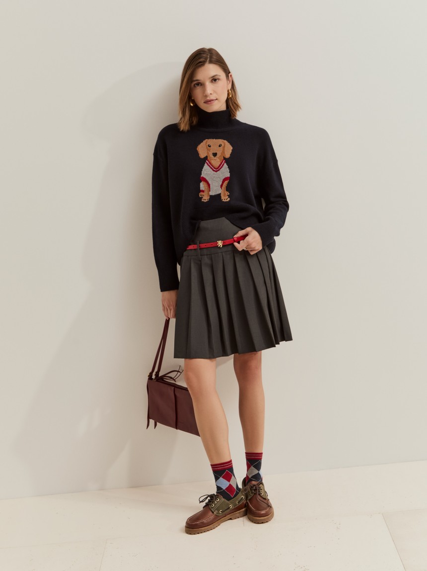 Jersey de lana con Teckel