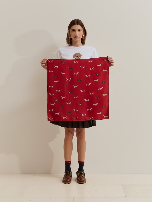Printed silk scarf