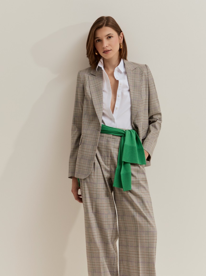 Chequered blazer