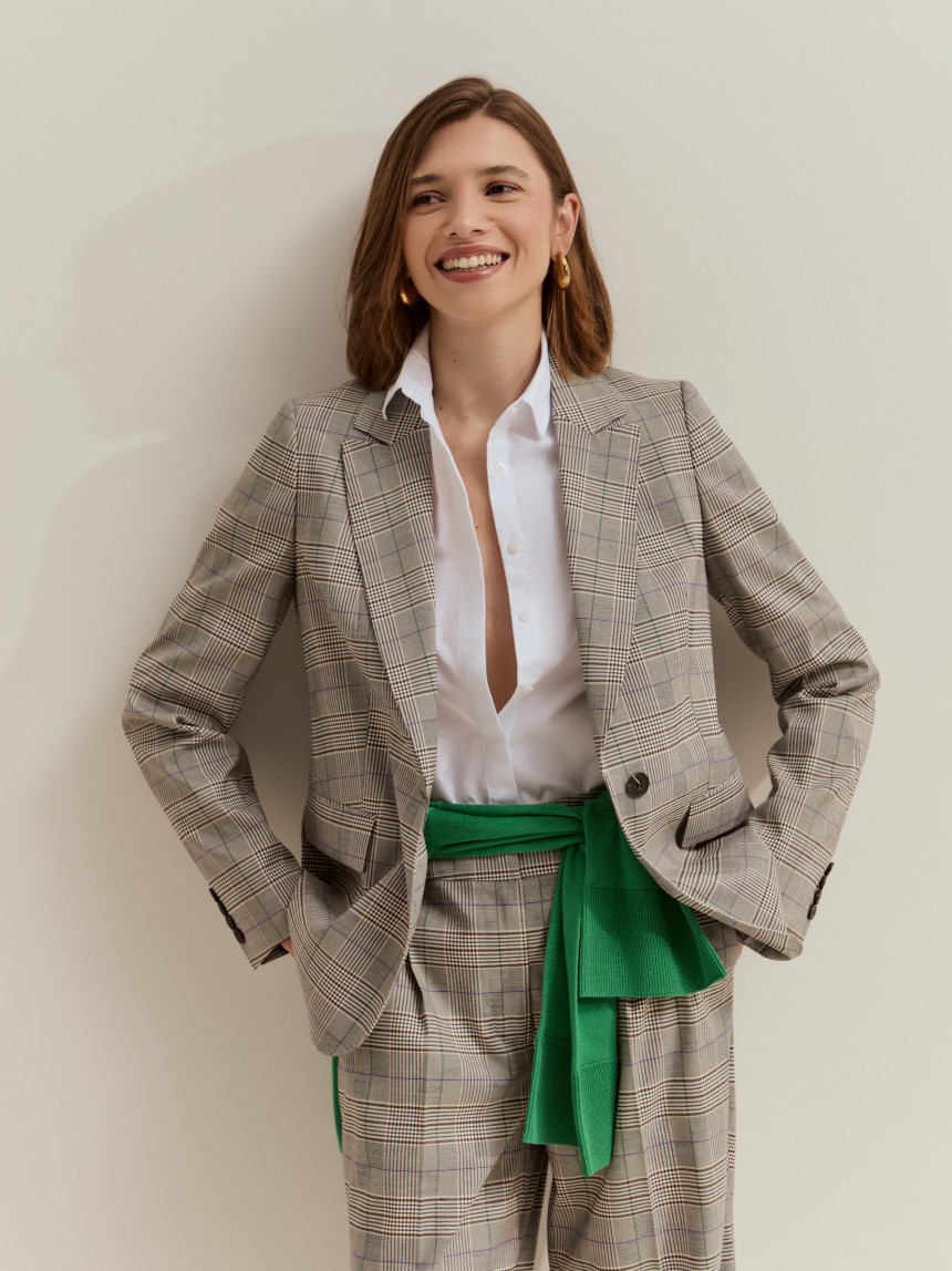 Chequered blazer