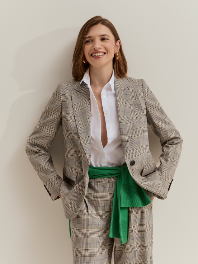 Chequered blazer