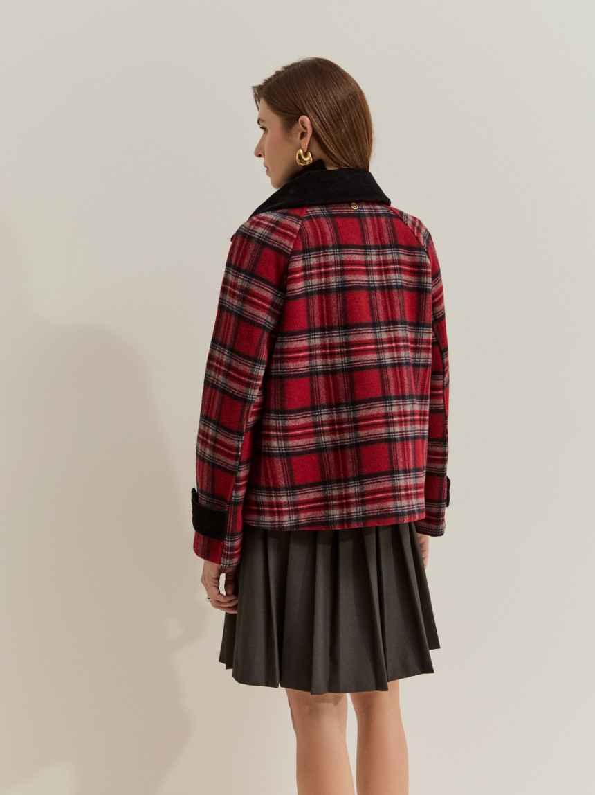 Short plaid jacket