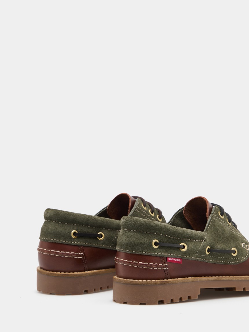 Sapatos de vela em pele