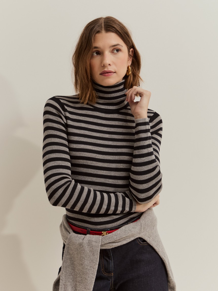 Striped wool sweater
