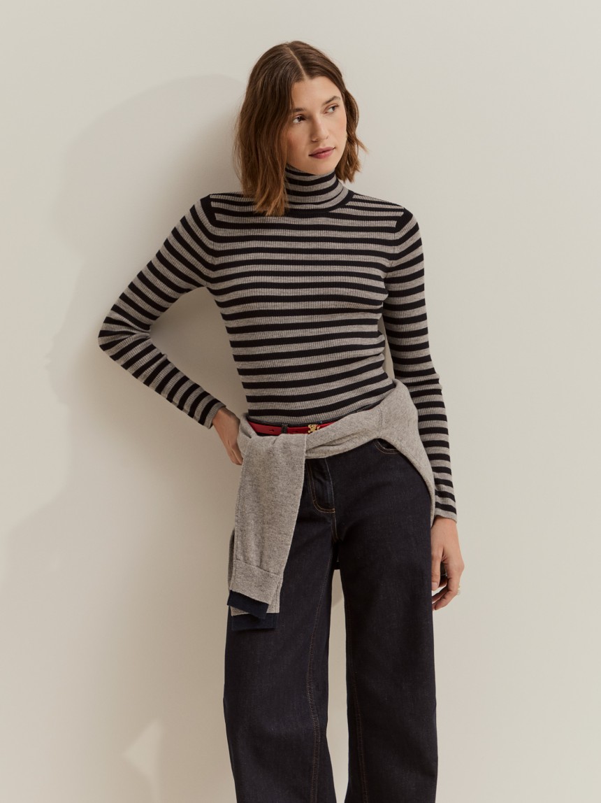 Striped wool sweater