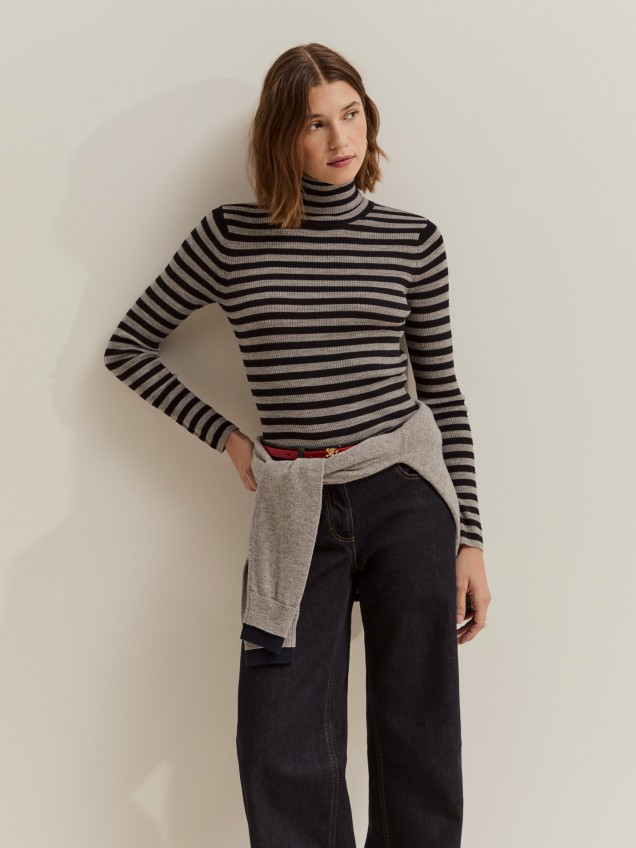 Striped wool sweater