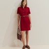 Vestido curto com cinto